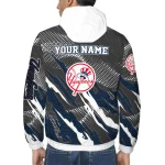 personalized new york yankees claw mesh navy gray windbreaker jacket best selling