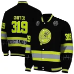 personalized new york yankees heartbeat accent black green varsity jacket best selling