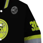 personalized new york yankees heartbeat accent black green varsity jacket best selling