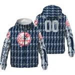 personalized new york yankees lightning strike grid navy windbreaker jacket best selling