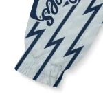 personalized new york yankees lightning strike grid navy windbreaker jacket best selling