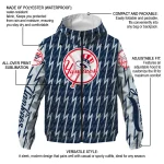 personalized new york yankees lightning strike grid navy windbreaker jacket best selling