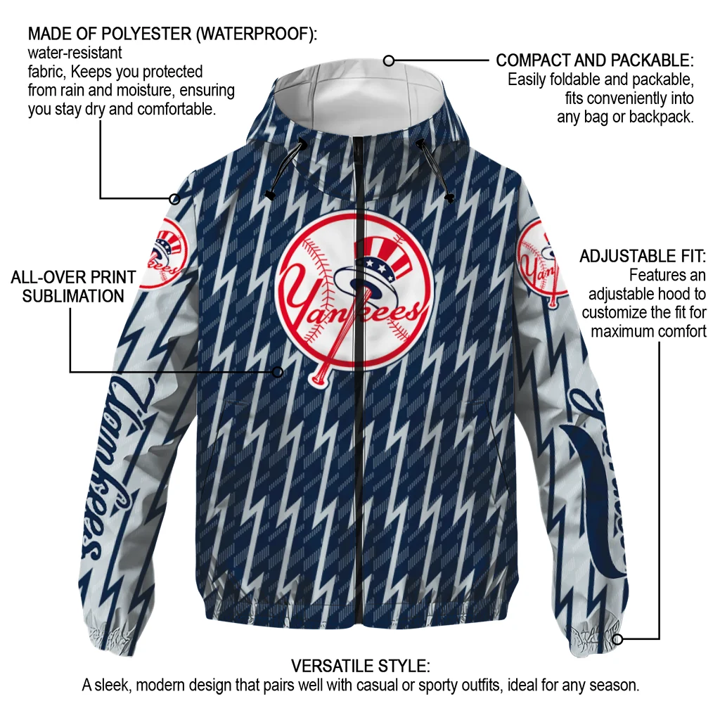 personalized new york yankees lightning strike grid navy windbreaker jacket new arrival personalized new york yankees lightning strike grid navy windbreaker jacket new arrival