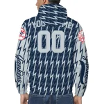 personalized new york yankees lightning strike grid navy windbreaker jacket best selling
