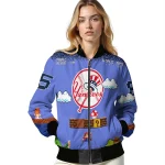 personalized new york yankees mario blocks blue black bomber jacket best selling