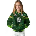 personalized new york yankees shamrock vortex green varsity jacket best selling