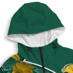 personalized north dakota state bison blossoms helmet green windbreaker jacket best selling