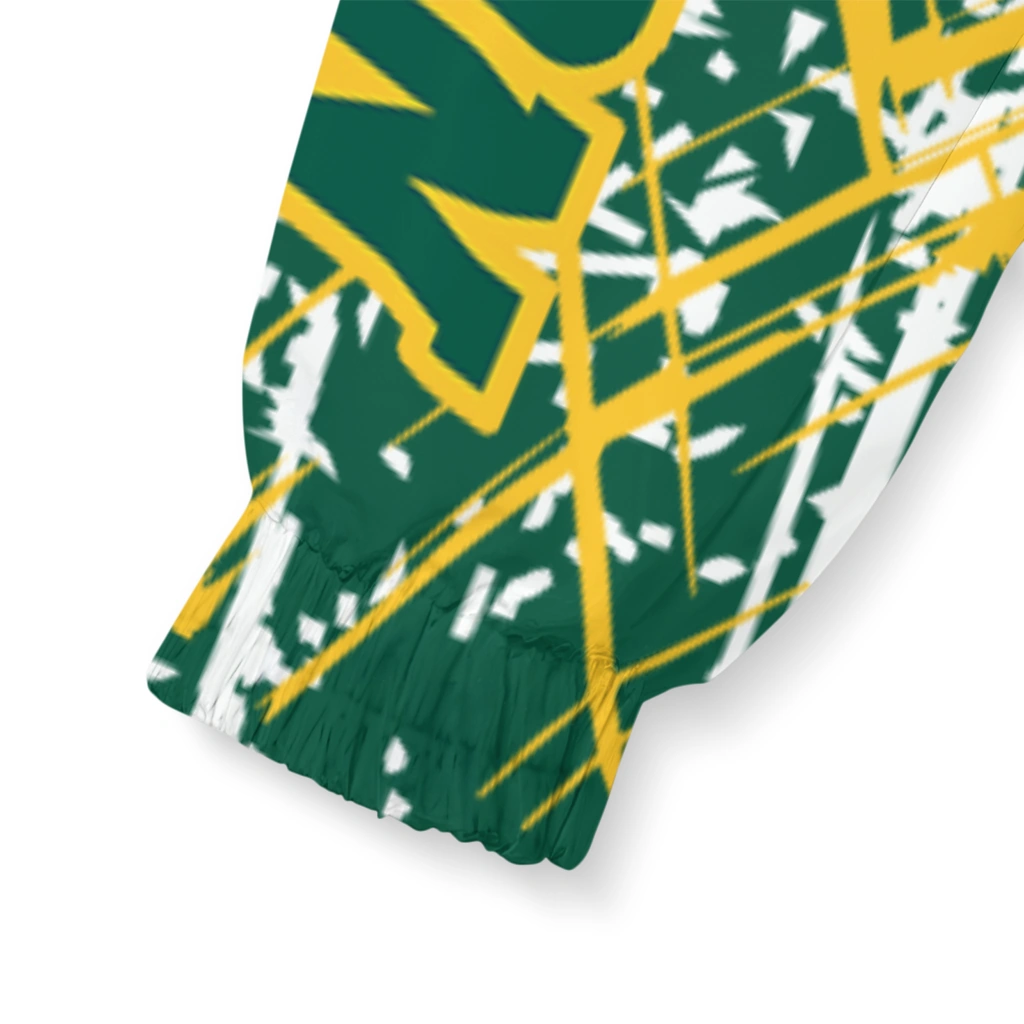 personalized north dakota state bison brushstroke pattern green windbreaker jacket latest model personalized north dakota state bison brushstroke pattern green windbreaker jacket latest model