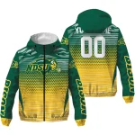 personalized north dakota state bison pattern layers green windbreaker jacket best selling