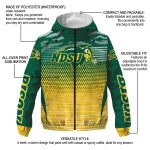 personalized north dakota state bison pattern layers green windbreaker jacket best selling
