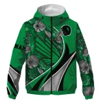 personalized north texas mean green blossoms helmet green windbreaker jacket best selling