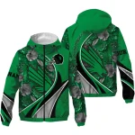 personalized north texas mean green blossoms helmet green windbreaker jacket best selling