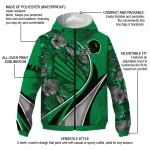 personalized north texas mean green blossoms helmet green windbreaker jacket best selling