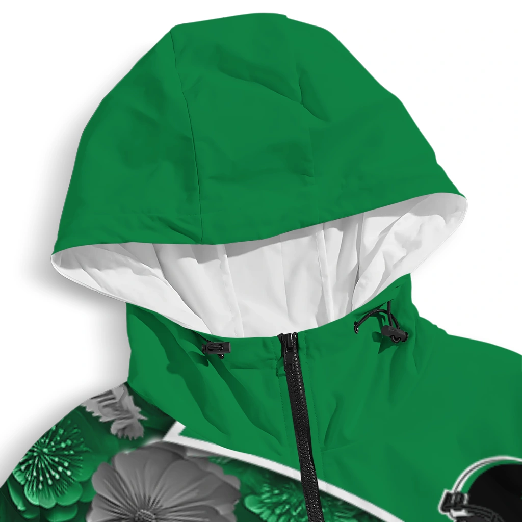 personalized north texas mean green blossoms helmet green windbreaker jacket premium grade personalized north texas mean green blossoms helmet green windbreaker jacket premium grade