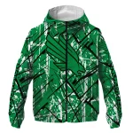 personalized north texas mean green brushstroke pattern green windbreaker jacket best selling