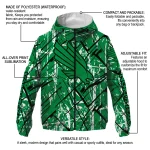 personalized north texas mean green brushstroke pattern green windbreaker jacket best selling