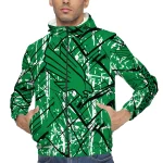 personalized north texas mean green brushstroke pattern green windbreaker jacket best selling