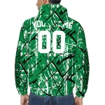 personalized north texas mean green brushstroke pattern green windbreaker jacket best selling