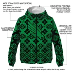 personalized north texas mean green geometric blossom green windbreaker jacket best selling
