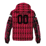 personalized northern illinois huskies lightning strike grid red windbreaker jacket best selling