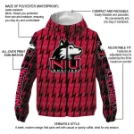 personalized northern illinois huskies lightning strike grid red windbreaker jacket best selling