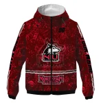 personalized northern illinois huskies shards cluster red windbreaker jacket best selling