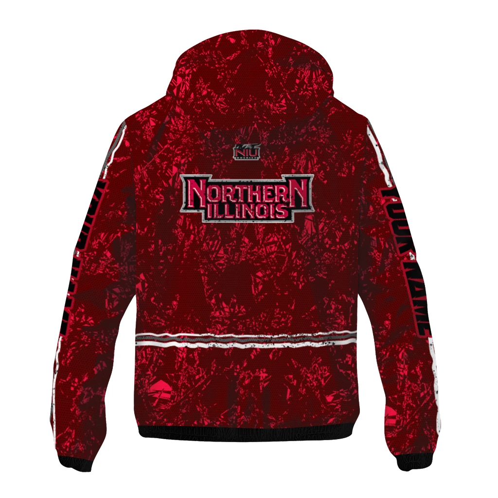 personalized northern illinois huskies shards cluster red windbreaker jacket fashion forward personalized northern illinois huskies shards cluster red windbreaker jacket fashion forward