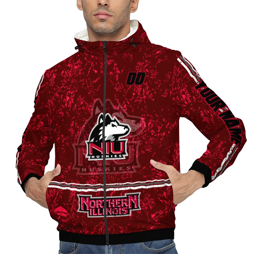 personalized northern illinois huskies shards cluster red windbreaker jacket top rated personalized northern illinois huskies shards cluster red windbreaker jacket top rated
