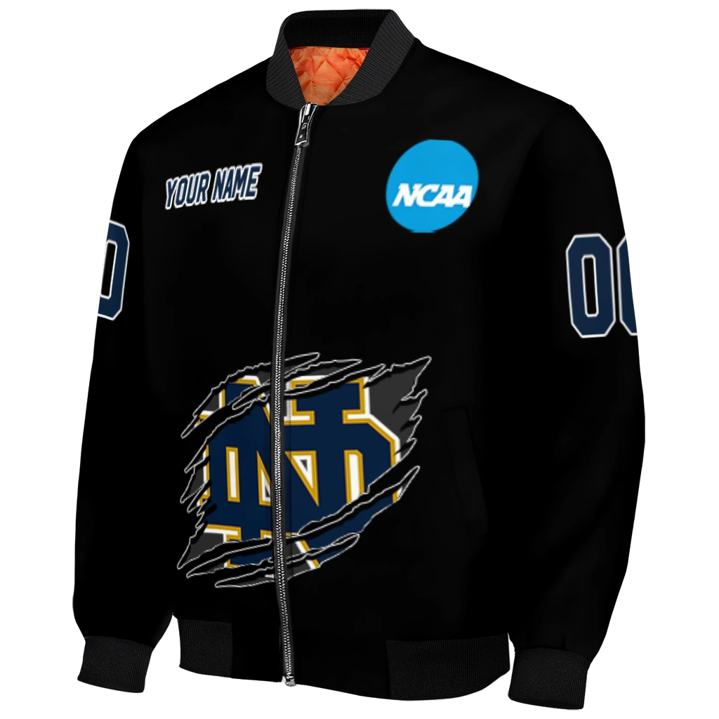personalized notre dame fighting irish claw shred black bomber jacket fashion forward personalized notre dame fighting irish claw shred black bomber jacket fashion forward