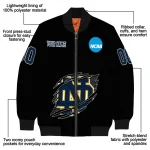 personalized notre dame fighting irish claw shred black bomber jacket best selling