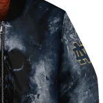 personalized notre dame fighting irish skull cluster navy bomber jacket best selling