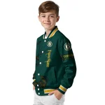 personalized oakland athletics tribal deer art green varsity jacket best selling