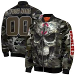 personalized ohio state buckeyes camouflage skull camouflage bomber jacket best selling