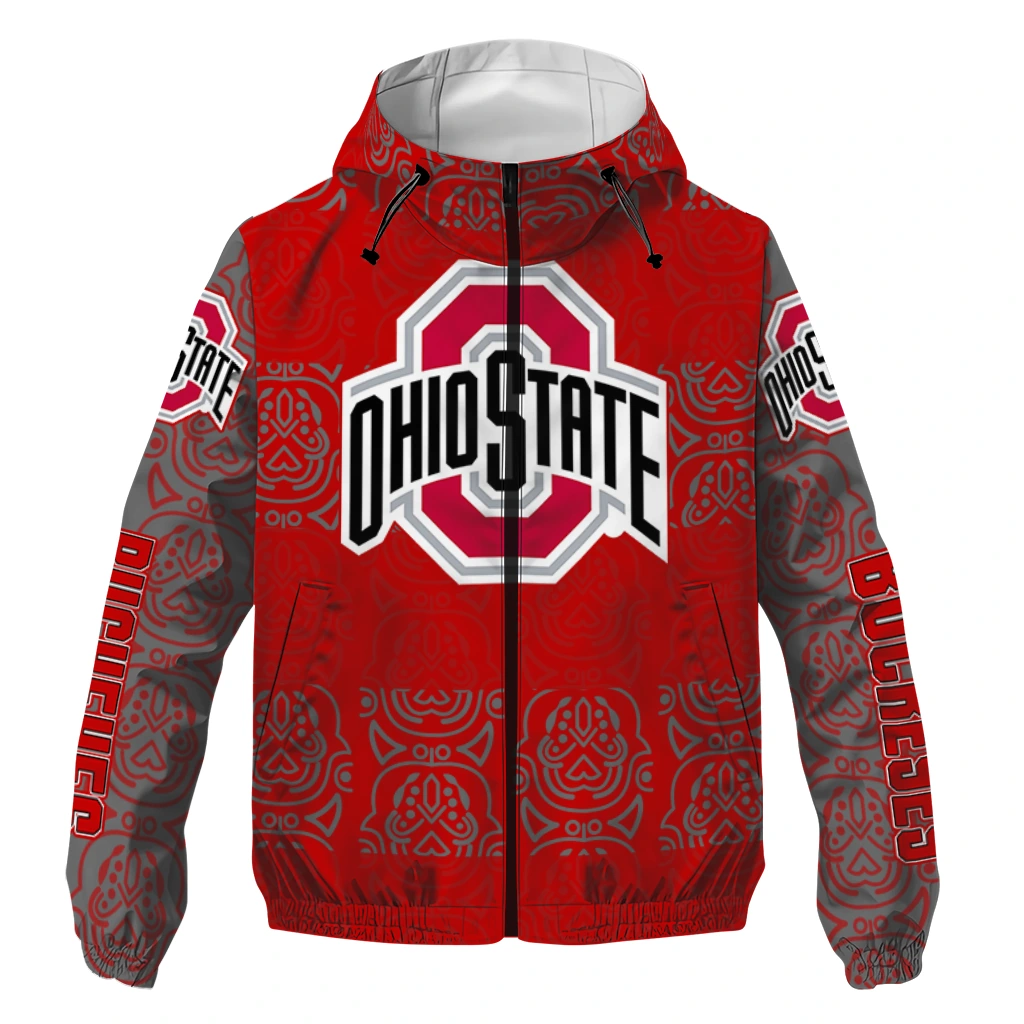 personalized ohio state buckeyes cat eyes scarlet windbreaker jacket best selling personalized ohio state buckeyes cat eyes scarlet windbreaker jacket best selling