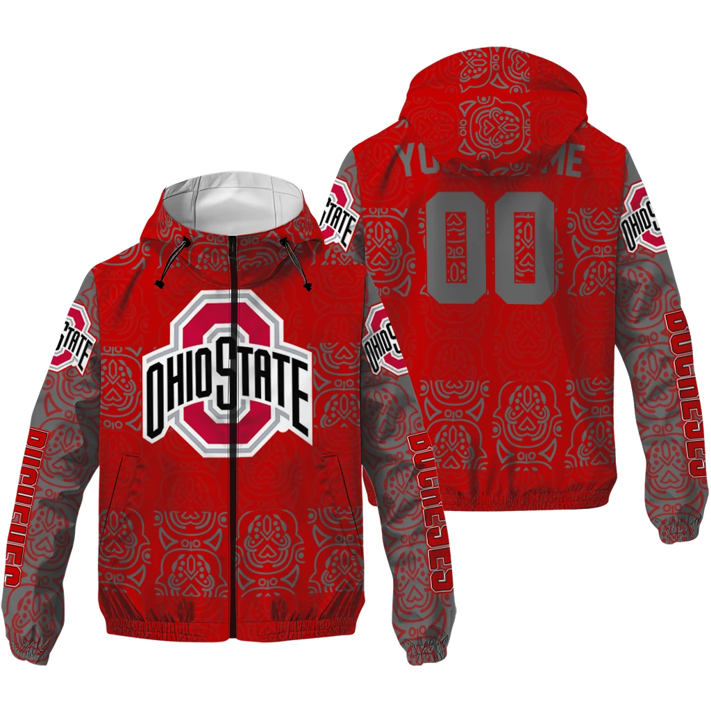 personalized ohio state buckeyes cat eyes scarlet windbreaker jacket high quality personalized ohio state buckeyes cat eyes scarlet windbreaker jacket high quality