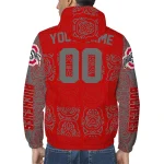 personalized ohio state buckeyes cat eyes scarlet windbreaker jacket best selling