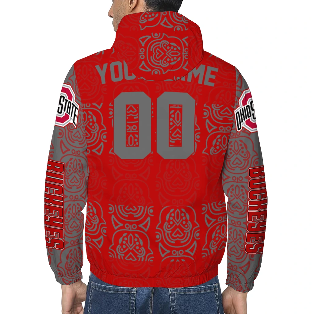 personalized ohio state buckeyes cat eyes scarlet windbreaker jacket trendy personalized ohio state buckeyes cat eyes scarlet windbreaker jacket trendy
