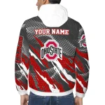 personalized ohio state buckeyes claw mesh scarlet gray windbreaker jacket best selling