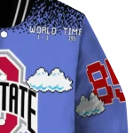 personalized ohio state buckeyes mario blocks blue black varsity jacket best selling