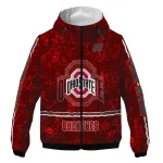 personalized ohio state buckeyes shards cluster scarlet windbreaker jacket best selling