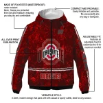 personalized ohio state buckeyes shards cluster scarlet windbreaker jacket best selling