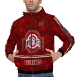 personalized ohio state buckeyes shards cluster scarlet windbreaker jacket best selling