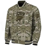 personalized oklahoma city thunder camouflage abstract camouflage varsity jacket best selling
