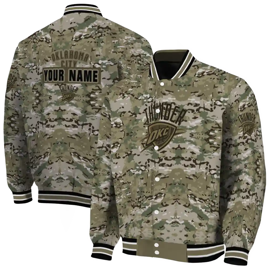 personalized oklahoma city thunder camouflage abstract camouflage varsity jacket fashion forward personalized oklahoma city thunder camouflage abstract camouflage varsity jacket fashion forward