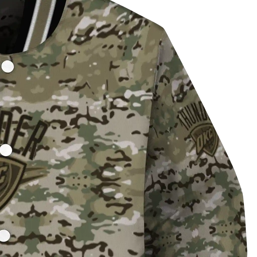 personalized oklahoma city thunder camouflage abstract camouflage varsity jacket premium grade personalized oklahoma city thunder camouflage abstract camouflage varsity jacket premium grade