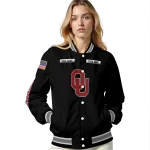 personalized oklahoma sooners american flag skull black varsity jacket best selling