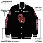 personalized oklahoma sooners american flag skull black varsity jacket best selling
