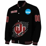 personalized oklahoma sooners claw shred black varsity jacket best selling