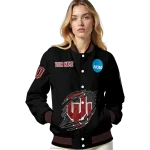 personalized oklahoma sooners claw shred black varsity jacket best selling