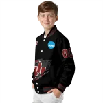 personalized oklahoma sooners claw shred black varsity jacket best selling